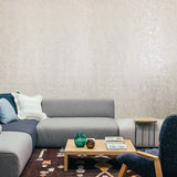 Z64802 Embossed leaf damask heavy textured faux fabric rose beige cream pearl wallpaper
