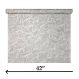 Z64806 Satin Taupe cream modern lux waves wallpaper textured faux wavy silk fabric 3D
