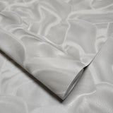 Z64806 Satin Taupe cream modern lux waves wallpaper textured faux wavy silk fabric 3D
