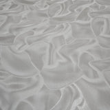 Z64806 Satin Taupe cream modern lux waves wallpaper textured faux wavy silk fabric 3D
