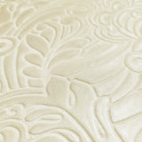 Z64808 Embossed leaf damask heavy textured faux fabric ivory beige cream wallpaper roll
