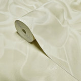 Z64809 Champagne beige cream modern waves wallpaper textured faux wavy silk fabric 3D
