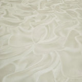 Z64809 Champagne beige cream modern waves wallpaper textured faux wavy silk fabric 3D
