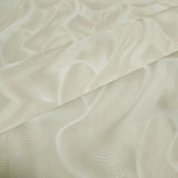Z64809 Champagne beige cream modern waves wallpaper textured faux wavy silk fabric 3D
