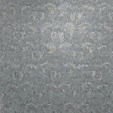 Z64819 Gray silver bronze floral acanthus leaves damask faux textured plaster wallpaper
