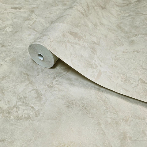 Z64829 Embossed Ivory tan cream gold metallic wallpaper textured faux concrete plaster
