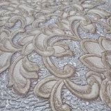 Z64837 Gray beige gold baroque damask wallpaper heavy textured faux fish scale plaster
