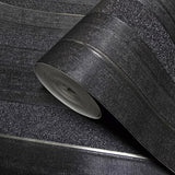 Z64842 Embossed stripes black gold metallic lines striped modern wallpaper textured 3D
