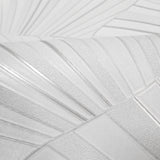 Z64843 Geo art deco wave Contemporary ivory off white shell lines textured wallpaper 3D
