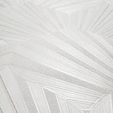 Z64843 Geo art deco wave Contemporary ivory off white shell lines textured wallpaper 3D
