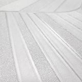 Z64843 Geo art deco wave Contemporary ivory off white shell lines textured wallpaper 3D
