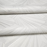 Z64843 Geo art deco wave Contemporary ivory off white shell lines textured wallpaper 3D
