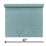 Z64847 Geo wave drop light blue turquoise silver metallic lines textured wallpaper roll