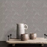 Z64851 Geo wave drop mocha taupe tan cream brass metallic lines textured wallpaper 3D