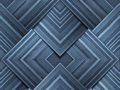 Z64869 Elie Saab Geometric blue luxury 3D Panel