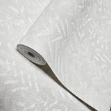 Z66813 Floral beige off white cream plants branches leaves textured modern wallpaper 3D
