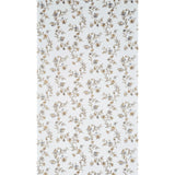 Z66856 Off white brass metallic blue flowers plants botanical faux fabric Wallpaper 3D
