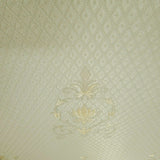 Z72019 Embossed Beige gold metallic small diamonds textured Victorian damask Wallpaper
