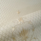 Z72019 Embossed Beige gold metallic small diamonds textured Victorian damask Wallpaper