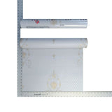 Z72022 Blue brass bronze metallic small diamonds textured Victorian damask Wallpaper 3D