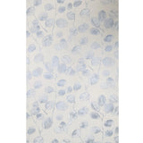 Z77509 Off White silver- blue eucalyptus trail leaves faux fabric textured Wallpaper 3D
