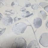 Z77509 Off White silver- blue eucalyptus trail leaves faux fabric textured Wallpaper 3D
