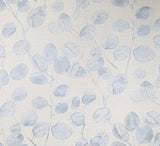 Z77509 Off White silver- blue eucalyptus trail leaves faux fabric textured Wallpaper 3D
