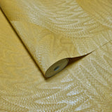 Z77510 Yellow - orange swirled circles faux plaster textured contemporary Wallpaper 3D