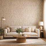 Z77515 Copper Rose gold metallic faux fabric vertical stripes textured lines wallpaper