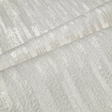 Z77519 Satin Ivory gold metallic faux fabric vertical stripes textured lines wallpaper
