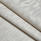 Z77519 Satin Ivory gold metallic faux fabric vertical stripes textured lines wallpaper

