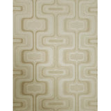 Z77520 Retro geo Wallpaper olive tan beige faux fabric Textured trellis wavy lines 3D