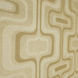 Z77520 Retro geo Wallpaper olive tan beige faux fabric Textured trellis wavy lines 3D