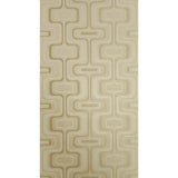 Z77520 Retro geo Wallpaper olive tan beige faux fabric Textured trellis wavy lines 3D