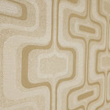 Z77520 Retro geo Wallpaper olive tan beige faux fabric Textured trellis wavy lines 3D