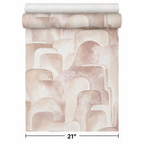 Z77537 Patchwork Sculptured distressed nude pink cream faux Concrete Textured wallpaper