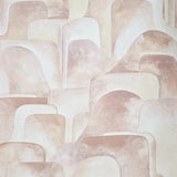 Z77537 Patchwork Sculptured distressed nude pink cream faux Concrete Textured wallpaper