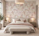 Z77537 Patchwork Sculptured distressed nude pink cream faux Concrete Textured wallpaper