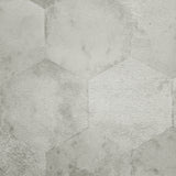 Z80003 Philipp Plein Geometric Hexagon light gray faux cow hide skin textured wallpaper 3D