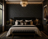 Z81001 Bold angular Geometric charcoal black gold metallic lines textured geo wallpaper