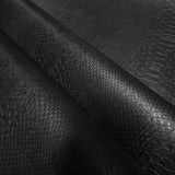 Z81034 Animal vinyl modern Charcoal black faux snake piton skin Textured Wallpaper roll