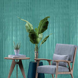 Z90012 Modern Plain teal blue faux silk fabric worn lines textured embossed wallpaper