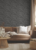 ZA8022 Morning Shell Black Grey Wallpaper