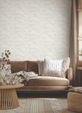 ZA8023 Morning Shell White Silver Wallpaper