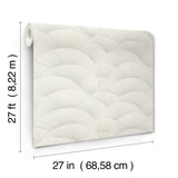 ZA8023 Morning Shell White Silver Wallpaper