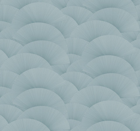 ZA8025 Morning Shell Blue Wallpaper 
