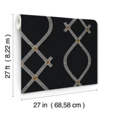 ZA8031 Ellena Black Wallpaper