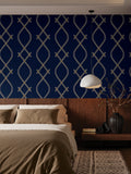 ZA8032 Ellena Navy Wallpaper