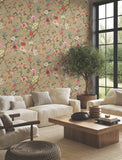 ZA8037 Kimora's Garden Linen Wallpaper