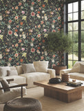 ZA8038 Kimora's Garden Black Wallpaper